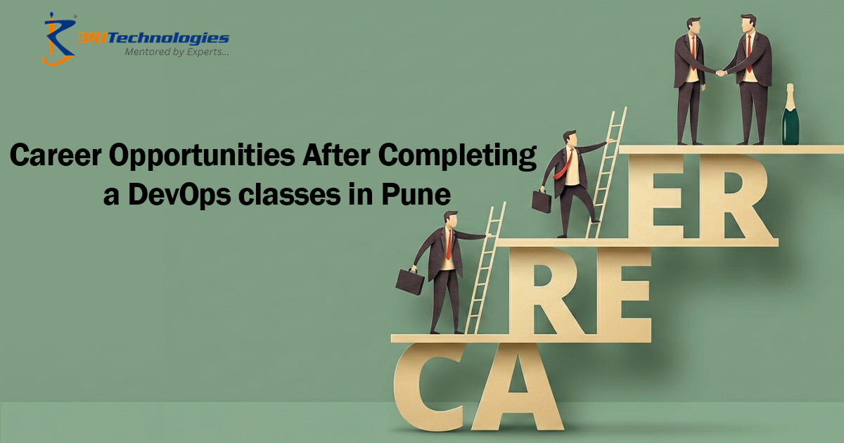 Career opportunities after completing DevOps classes, showcasing professionals working with cloud platforms, automation tools, CI/CD pipelines, and infrastructure management in a modern IT environment.