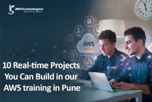 Illustration of real-time AWS projects taught during AWS Training in Pune for hands-on cloud skills