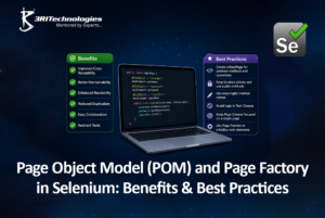 Diagram showing Page Object Model and Page Factory in Selenium, useful for learners interested in the Selenium Course in Pune.