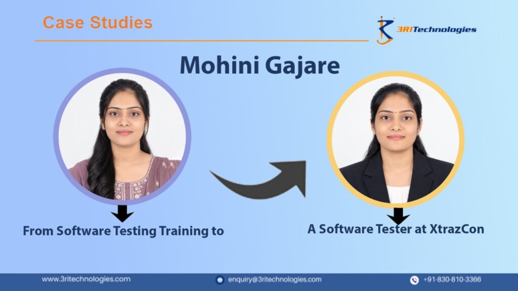 Mohini Gajare's software testing journey from training at 3RI Technologies to XtrazCon